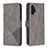 Leather Case Stands Flip Cover Holder B08F for Samsung Galaxy A13 4G Gray