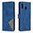 Leather Case Stands Flip Cover Holder B08F for Samsung Galaxy A20 Blue