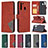 Leather Case Stands Flip Cover Holder B08F for Samsung Galaxy A21