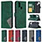 Leather Case Stands Flip Cover Holder B08F for Samsung Galaxy A21s