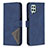 Leather Case Stands Flip Cover Holder B08F for Samsung Galaxy A22 4G Blue