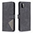 Leather Case Stands Flip Cover Holder B08F for Samsung Galaxy A22 5G Black