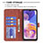 Leather Case Stands Flip Cover Holder B08F for Samsung Galaxy A23 4G