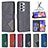 Leather Case Stands Flip Cover Holder B08F for Samsung Galaxy A23 4G