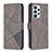 Leather Case Stands Flip Cover Holder B08F for Samsung Galaxy A23 4G Gray