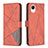 Leather Case Stands Flip Cover Holder B08F for Samsung Galaxy A23 5G SC-56C Orange