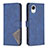 Leather Case Stands Flip Cover Holder B08F for Samsung Galaxy A23s Blue