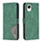 Leather Case Stands Flip Cover Holder B08F for Samsung Galaxy A23s Green