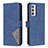 Leather Case Stands Flip Cover Holder B08F for Samsung Galaxy A24 4G Blue