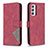 Leather Case Stands Flip Cover Holder B08F for Samsung Galaxy A24 4G Red