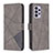 Leather Case Stands Flip Cover Holder B08F for Samsung Galaxy A33 5G Gray