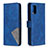 Leather Case Stands Flip Cover Holder B08F for Samsung Galaxy A41 Blue