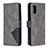 Leather Case Stands Flip Cover Holder B08F for Samsung Galaxy A41 Gray