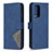 Leather Case Stands Flip Cover Holder B08F for Samsung Galaxy A52 5G Blue