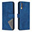 Leather Case Stands Flip Cover Holder B08F for Samsung Galaxy A70S Blue