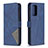Leather Case Stands Flip Cover Holder B08F for Samsung Galaxy A72 4G Blue