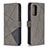 Leather Case Stands Flip Cover Holder B08F for Samsung Galaxy A72 4G Gray