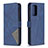 Leather Case Stands Flip Cover Holder B08F for Samsung Galaxy A72 5G Blue