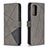 Leather Case Stands Flip Cover Holder B08F for Samsung Galaxy A72 5G Gray