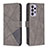 Leather Case Stands Flip Cover Holder B08F for Samsung Galaxy A73 5G Gray