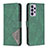 Leather Case Stands Flip Cover Holder B08F for Samsung Galaxy A73 5G Green