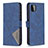 Leather Case Stands Flip Cover Holder B08F for Samsung Galaxy F42 5G Blue