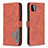 Leather Case Stands Flip Cover Holder B08F for Samsung Galaxy F42 5G Orange