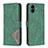 Leather Case Stands Flip Cover Holder B08F for Samsung Galaxy M04 Green