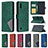 Leather Case Stands Flip Cover Holder B08F for Samsung Galaxy M10