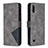 Leather Case Stands Flip Cover Holder B08F for Samsung Galaxy M10 Gray