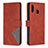 Leather Case Stands Flip Cover Holder B08F for Samsung Galaxy M10S Orange