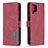 Leather Case Stands Flip Cover Holder B08F for Samsung Galaxy M12 Red