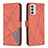 Leather Case Stands Flip Cover Holder B08F for Samsung Galaxy M23 5G Orange