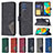 Leather Case Stands Flip Cover Holder B08F for Samsung Galaxy M32 4G