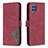 Leather Case Stands Flip Cover Holder B08F for Samsung Galaxy M32 4G Red