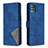 Leather Case Stands Flip Cover Holder B08F for Samsung Galaxy M40S Blue