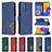 Leather Case Stands Flip Cover Holder B08F for Samsung Galaxy M52 5G