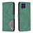 Leather Case Stands Flip Cover Holder B08F for Samsung Galaxy M53 5G Green