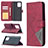 Leather Case Stands Flip Cover Holder B08F for Samsung Galaxy M80S