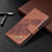 Leather Case Stands Flip Cover Holder B08F for Samsung Galaxy S21 FE 5G Brown