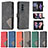 Leather Case Stands Flip Cover Holder B08F for Samsung Galaxy Z Fold3 5G