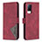 Leather Case Stands Flip Cover Holder B08F for Vivo V21 5G Red