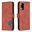 Leather Case Stands Flip Cover Holder B08F for Vivo V21e 4G Orange