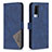 Leather Case Stands Flip Cover Holder B08F for Vivo V21e 5G Blue