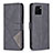 Leather Case Stands Flip Cover Holder B08F for Vivo Y01A Black