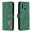 Leather Case Stands Flip Cover Holder B08F for Vivo Y11 Green