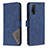 Leather Case Stands Flip Cover Holder B08F for Vivo Y12s (2021) Blue