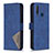 Leather Case Stands Flip Cover Holder B08F for Vivo Y17 Blue