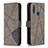 Leather Case Stands Flip Cover Holder B08F for Vivo Y17 Gray