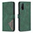 Leather Case Stands Flip Cover Holder B08F for Vivo Y20a Green